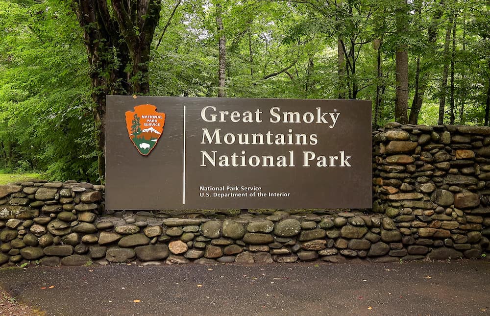 Great Smoky Mountains National Park Sign