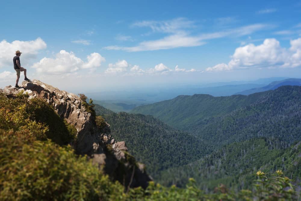 hiker at charlies bunion